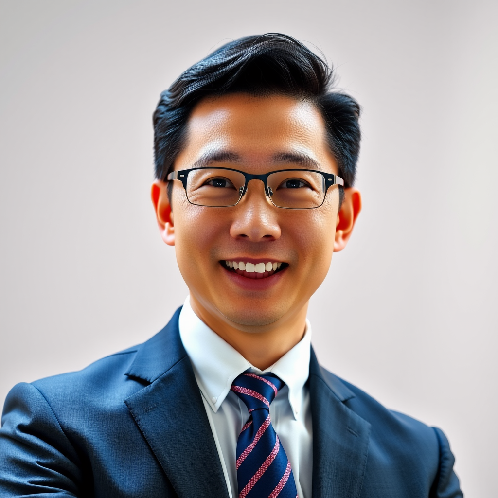 Professional headshot of Marcus Chen, Lead Financial Advisor at InvestEngine, in formal business suit with friendly expression, professional studio lighting